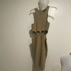 Forever 21 Sleeveless Sexy Knit Dress - Taupe - NWT - Large